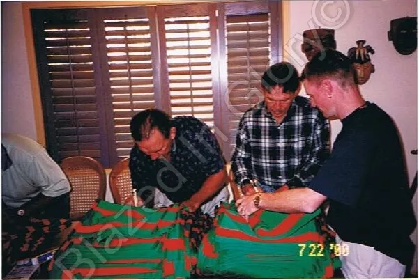 Blazed In Glory - South Sydney Rabbitohs Glory Days - NRL Signed & Framed Jersey 2