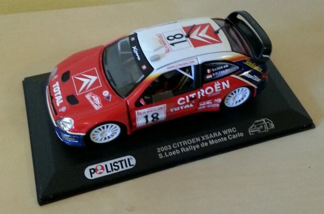 Miniature Solido 1/18 - Citroën Xsara WRC 2003 & 2004 - Dédicacée Par Sébastien Loeb Et Daniel Elena