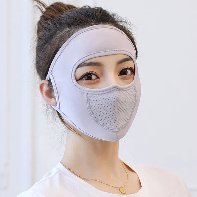 Sunscreen Mask Summer Ice Silk Anti-UV Sports Cycling Bike Motorcycle Face Co F3
