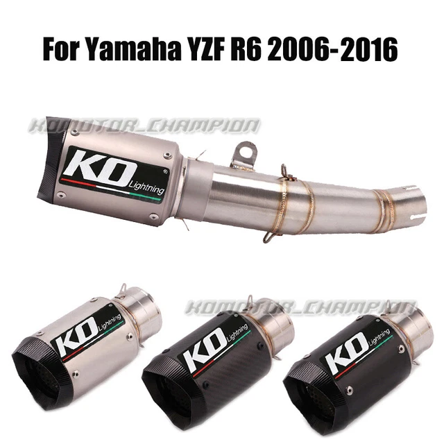 For Yamaha YZF R6 2006-2024 Modified Exhaust Mid