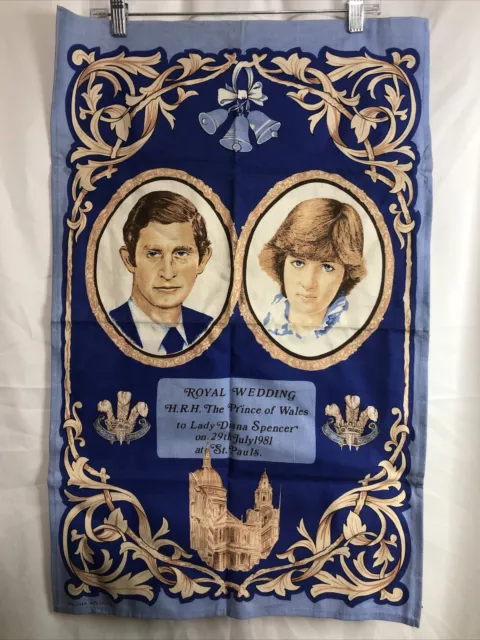 1981 Royal Wedding HRH The Prince of Wales to Lady Diana Spencer Linen Tapestry