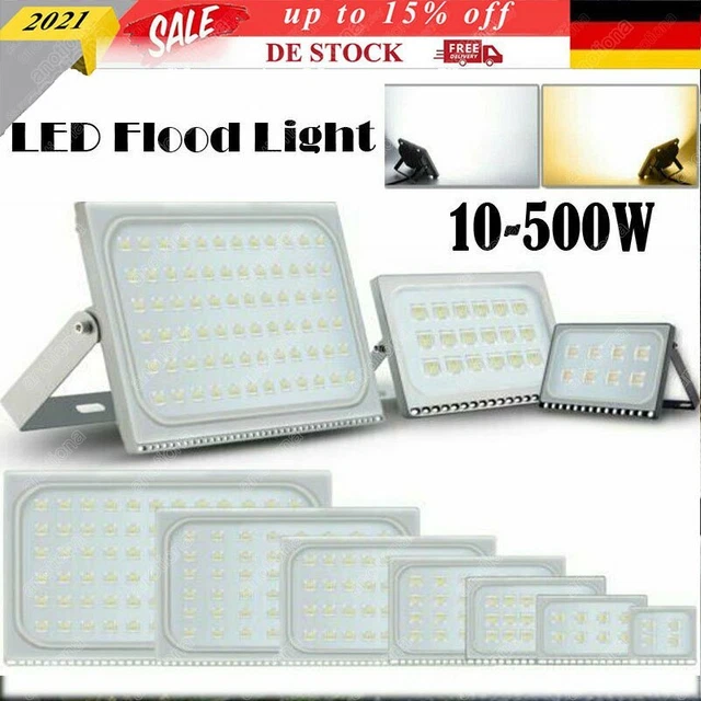 LED Fluter 20W 30W 50W 100W 200W 300W 500W Außen Strahler Scheinwerfer Flutlicht