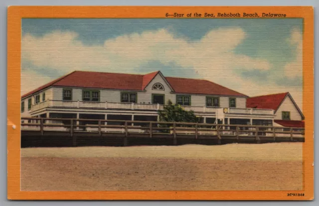 Rehoboth Beach DE Star of the Sea c1953 Linen Postcard