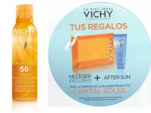 Nuevo Fotoprotector Vichy Bruma Invisible Spray Spf50 + Regalo Neceser Aftersun