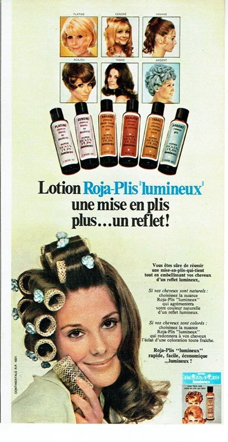 1971 Advertising 0623 Lotion Red-Fold Bright Folding Hairdress