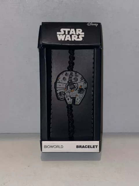 Star Wars Bioworld Corded Bracelet With Millennium Falcon NEW IN BOX 2019