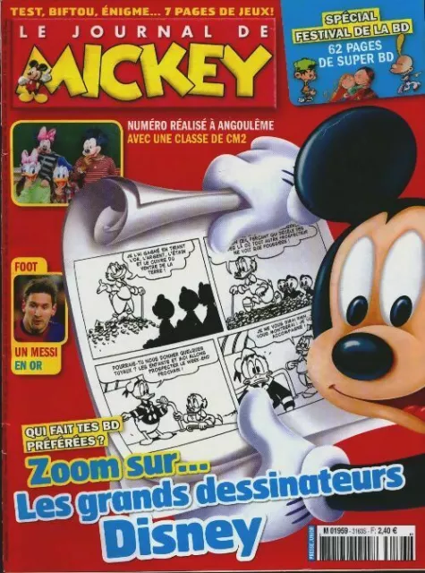 3090911 - Le journal de Mickey n°3163 : Zoom sur les grands dessinateurs Disney