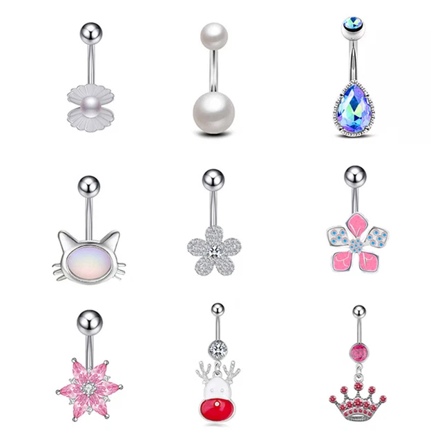 Piercing ombligo de alta calidad anillos ombligo penetrante abdomen cuerpo q