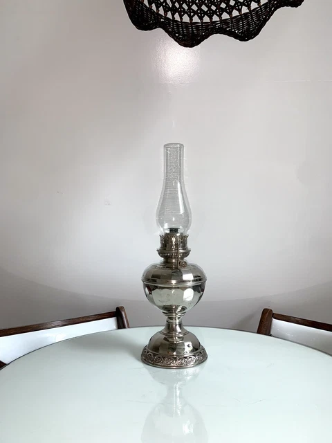 Antique 1898 B&H Radiant No. 4 Oil Lamp With Original Flame Spreader