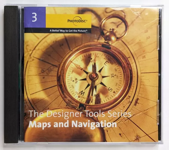 PhotoDisc Royalty-Free Stock Photos Vol 3 Maps Navigation CD 100 Images