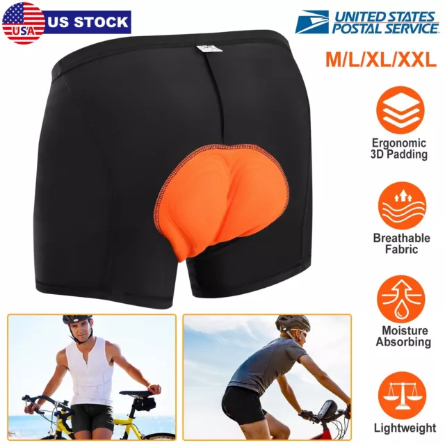 Mens Cycling Shorts Bicycle Road Bike 3D Padded Underwear/Shorts/Pants BLACK