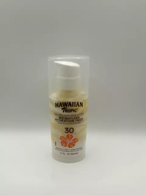 Hawaiian Tropic Silk Hydration Weightless Sunscreen Face Lotion, SPF 30, 1.7 oz