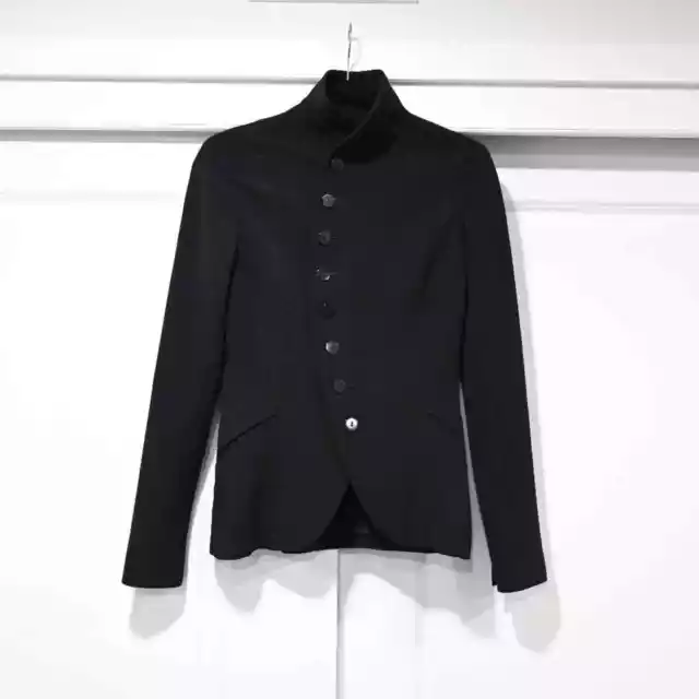 Ralph Lauren Black Label Size 2 1990s Asymmetric Button Evening Jacket Blazer