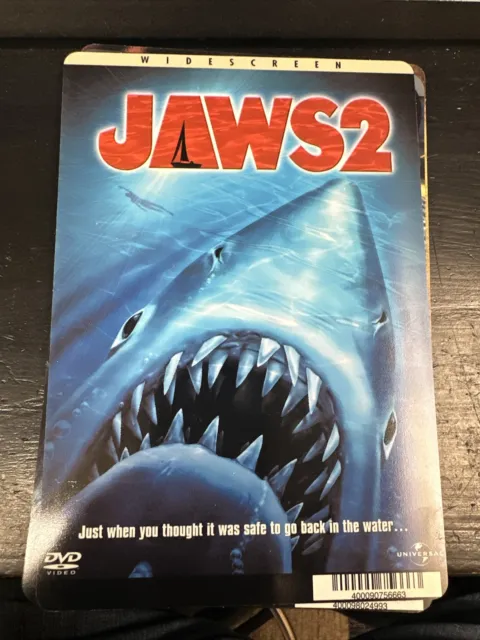 Jaws 2 BlockBuster Video Backer Card 5.5"X8" NO MOVIE  Vinyl Plastic