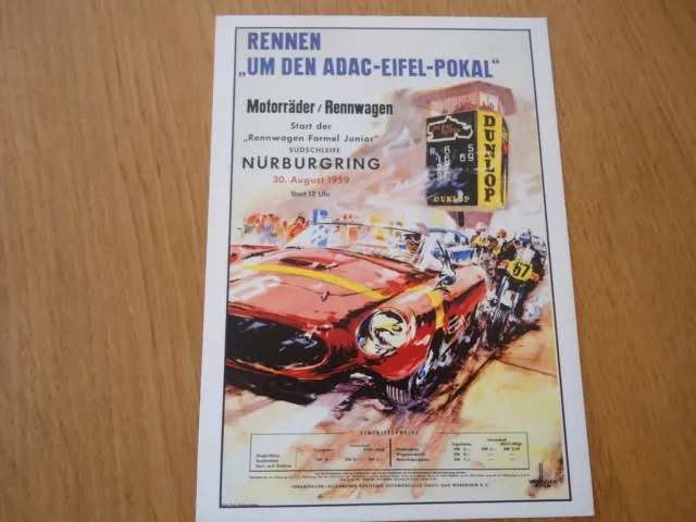A Encadrer Carte Postale 15X10 P.a.r.c Archiv Um Den Adac Eifel Pokal 1959 Cours