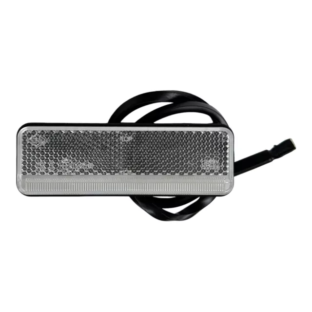 Weiße LED Begrenzungsleuchte SLIM 12V 24V E9 flaches Kabel für LKW PKW Anhänger