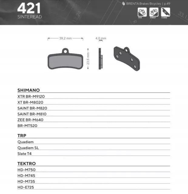Fahrradbremsbeläge Gesintert Metallisch Mtb / Strasse / Elektrisch Passt Shimano