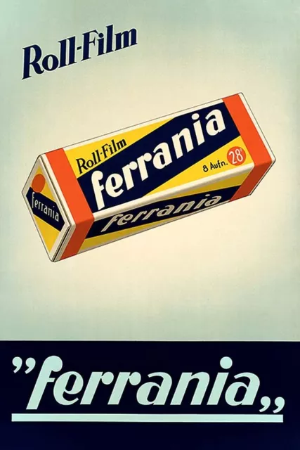 Poster Manifesto Locandina Pubblicitaria Pellicole Foto Stampa Vintage Ferrania