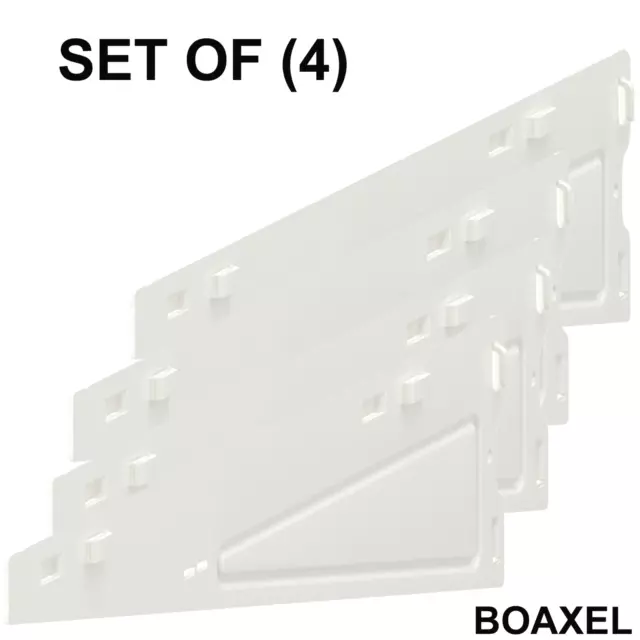 SET OF 4 - Ikea BOAXEL Bracket for Shelf, White 15 3/4 " 604.487.33 - NEW