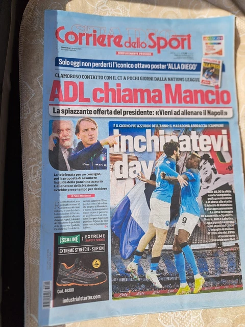 CORRIERE DELLO SPORT-4 Giugno 2023-NAPOLI  CAMPIONE D'ITALIA Inchinatevi Day