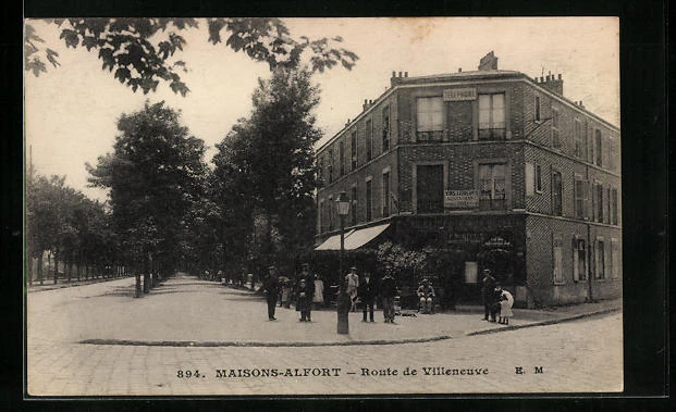 CPA Maisons-Alfort, Route de Villeneuve