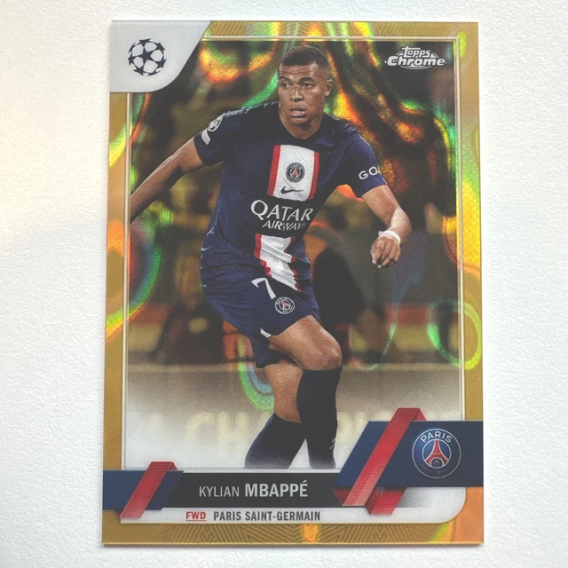 Kylian Mbappé Real Madrid - Carte Topps Chrome UEFA Golazo Parallèle 2024-25