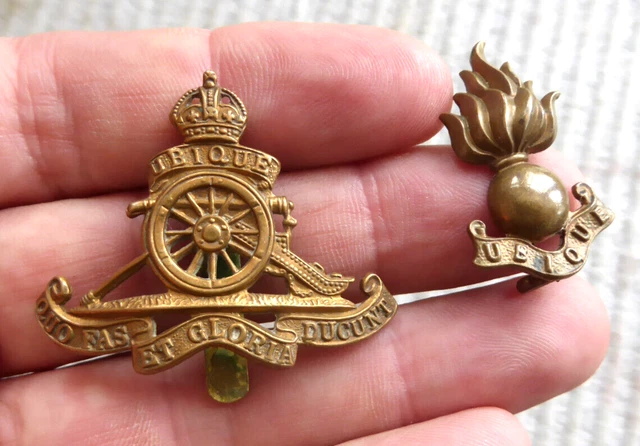 BRITISH ARMY WW2 Royal Artillery Beret Badge & collar badge £14.99 ...