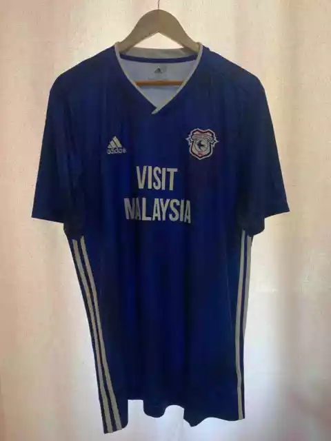 Cardiff City Fc 2019/2020 Home Football Shirt Jersey Size Xl [Dp3532] Adidas