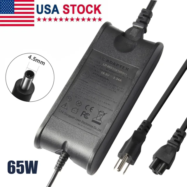 For Dell Latitude 3500 3510 3520 3590 Laptop 65W Charger AC Adapter Power Cord