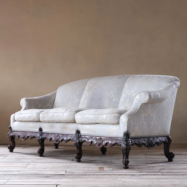 Large antique country house 3 seater sofa