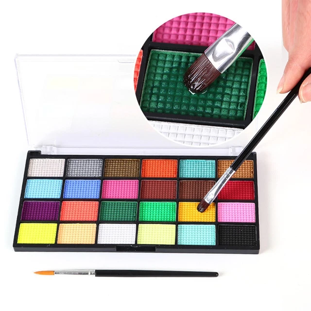 Face Body Paint Set Painting Brush for Halloween Music Festival Fancy Dress