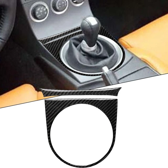 Copertura leva cambio taglio fibra di carbonio 2 pezzi accessori auto decorazione