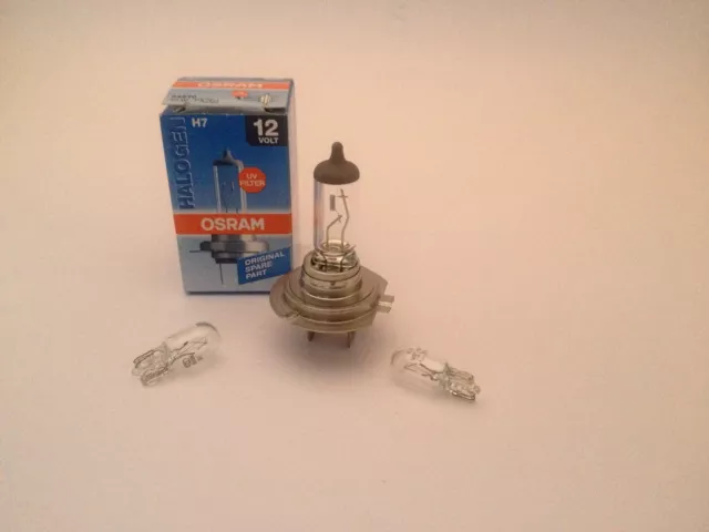 OSRAM H7 12V 55W + 2 x Osram Standlicht W5W Glühbirne Glühlampe Autobirne Lampe