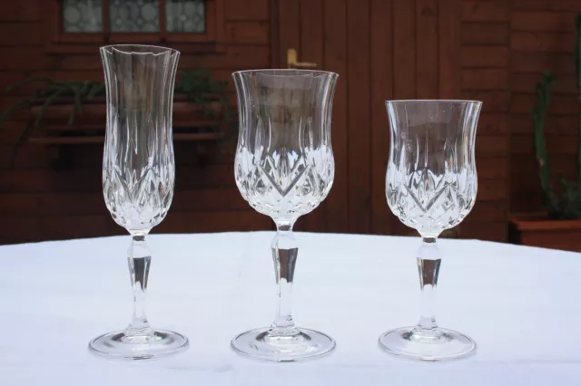 Servizio di 5 bicchieri da acqua e cinque da vino in cristallo – Heyfoo