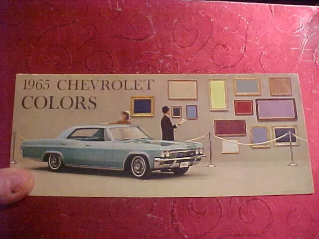 1965 Chevrolet Colors Catalog Fold Out New