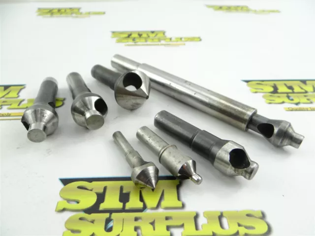7Pc Assorted Weldon Hss Zero Flute 82° Deburring & Countersink Tools