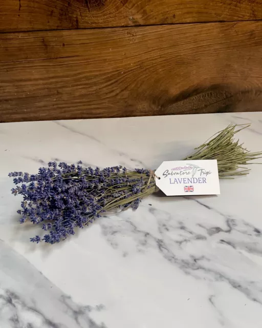 Dried Natural BRITISH English Lavender Bunch Fragrant Tied Stem Bouquet UK Scent