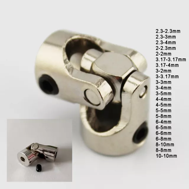 Steel Universal Flexible Shaft Coupling Coupler Motor U Joint Connector 2mm-10mm