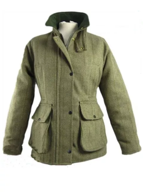 Womens Tweed Jacket Waterproof Windproof Womens Ladies Casual Wool Mix Coat