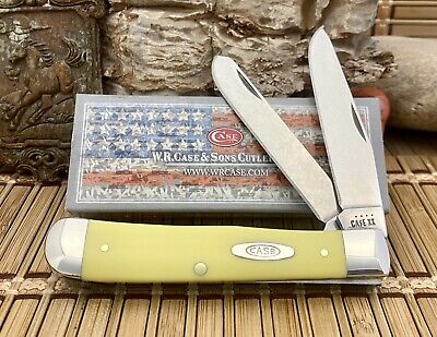 Case XX USA 2021 Smooth Yellow Synthetic 80161 Stainless Trapper Pocket Knife