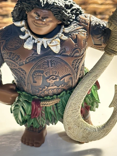 Disney Moana Maui Demi-God w/ Fish Hook PVC Figure Jakks 4" Cake Topper Solid