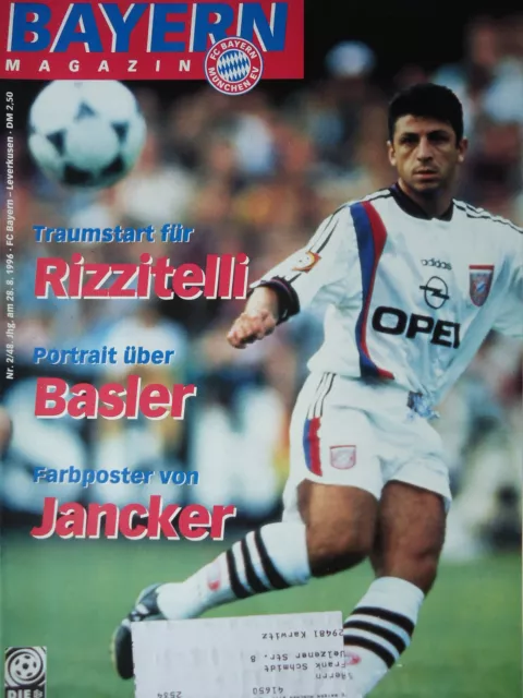 Programm Bundesliga 1996/97 FC Bayern München - Bayer Leverkusen