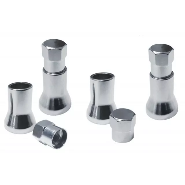 Set 4 cappucci coprivalvola ruote tuning Simoni Racing Chrome