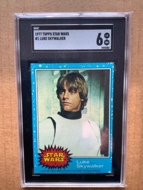 1977 Topps Star Wars Series 1 Blue,  #1 LUKE SKYWALKER Just Graded SGC 6 EX/NM