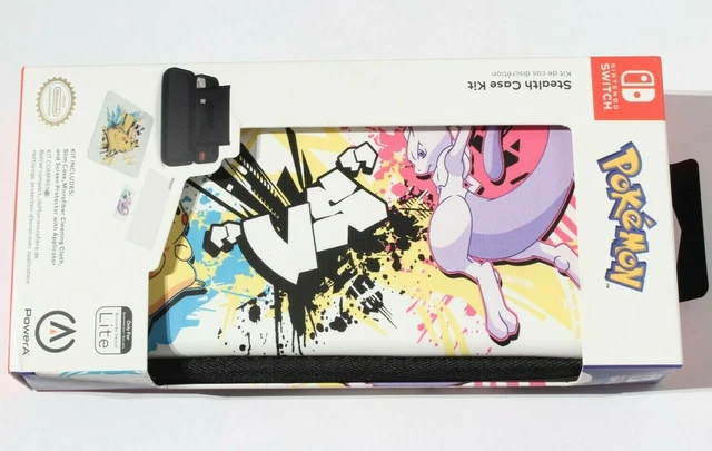 NINTENDO SWITCH LITE Pokemon Pikachu VS Mewtwo Stealth Case Kit - Brand ...