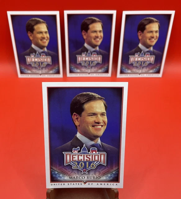 DECISION 2016 MARCO Rubio Trading Card 17 LOT OF FOUR Marco Rubio 23.