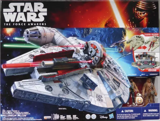 Star Wars: Force Awakens - Battle Action Millennium  Falcon With Figures - New