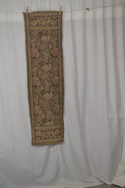 antique table runner 16 x 56 long Victorian Edwardian tapestry original 1890