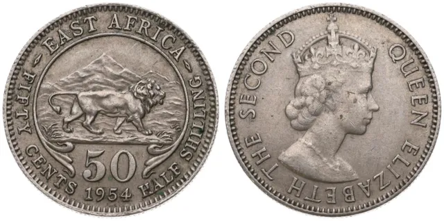 Ostafrika - East Africa - 50 Cents - half Shilling - verschiedene Jahrgänge