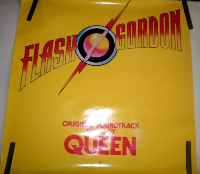 Very Rare Queen Flash Gordon 1980 Vintage  Original Music Store Promo Poster